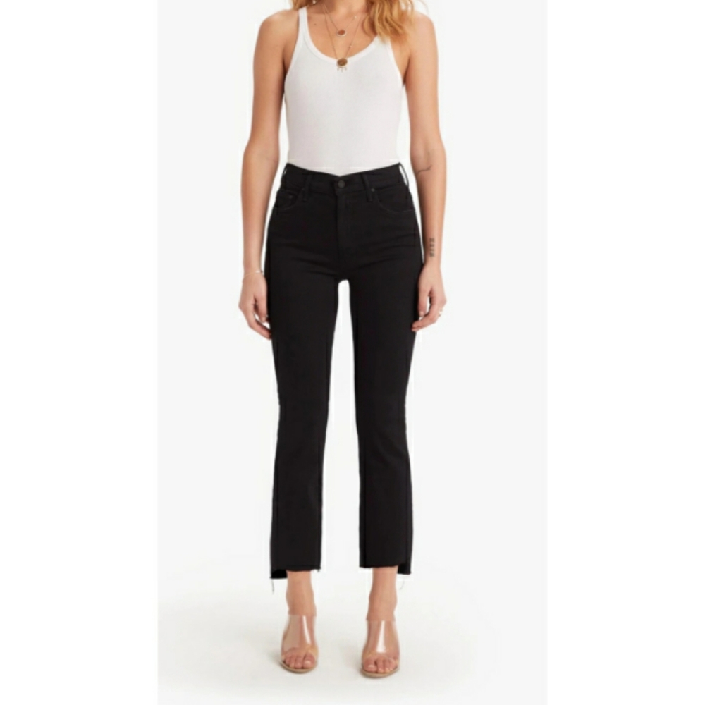 MOTHER The insider Crop Step Fray Black 27 Size